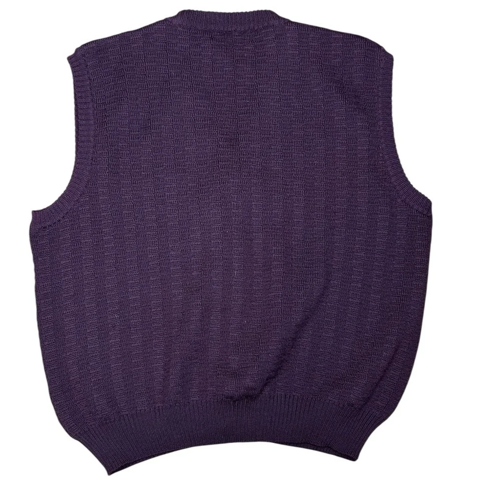 Y2K  Robert Banks Wool Vest L Cosby 90's Grandpa Dad Pattern Academia Preppy